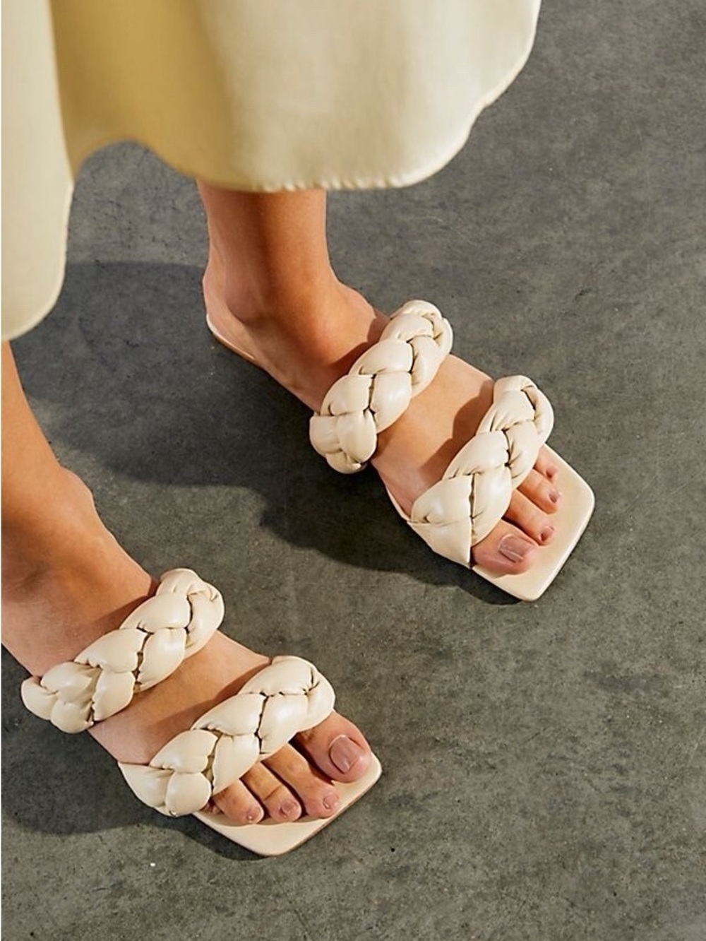 Vicenza poppy braided Double-Strap sandals